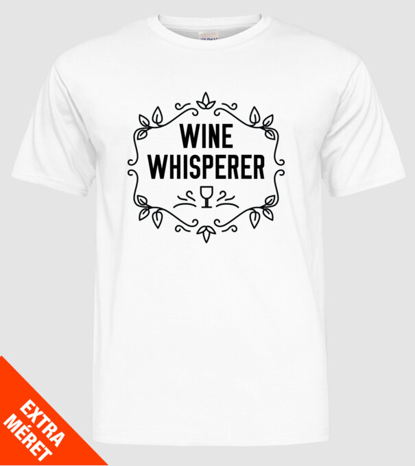 Wine tasting team Wine Whisperer minta fehér pólón