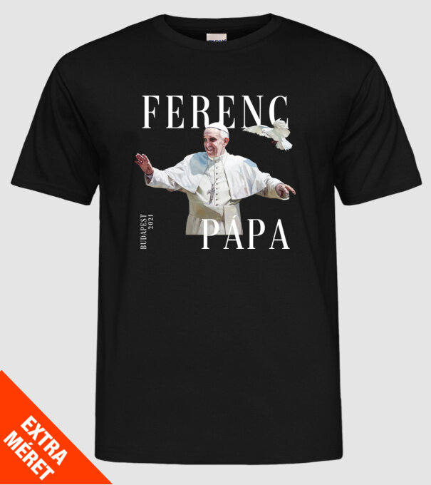Ferenc Pápa 2021 minta fekete pólón
