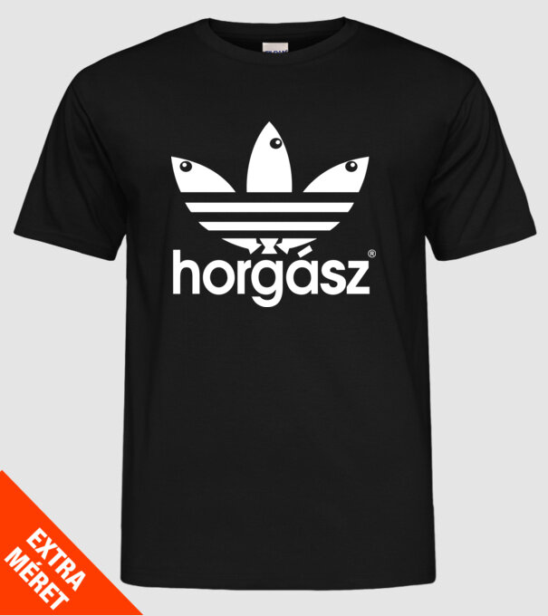 HORGÁSZ ORIGINAL minta fekete pólón