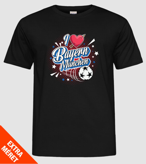 Popart Bayern minta fekete pólón