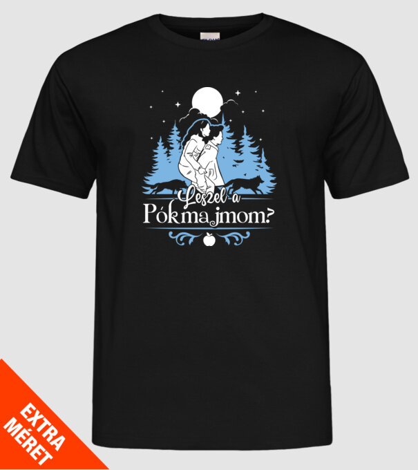 Twilight pókmajom páros minta fekete pólón