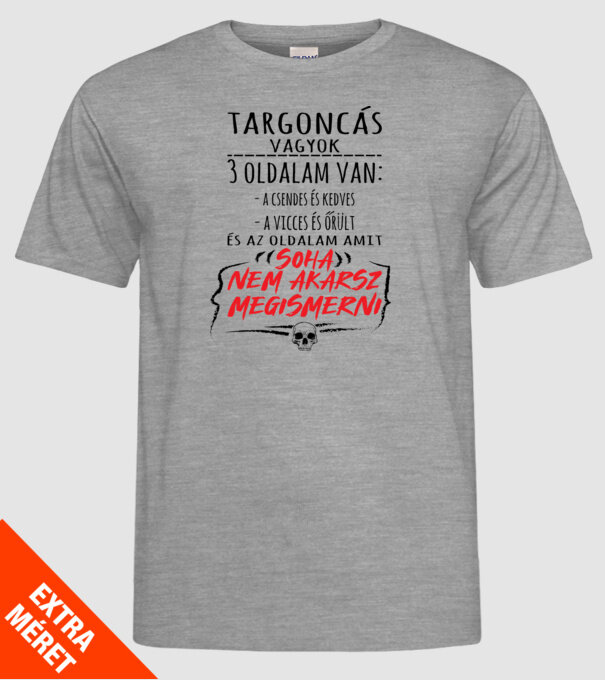 3 oldalam van - targoncás minta szürke pólón