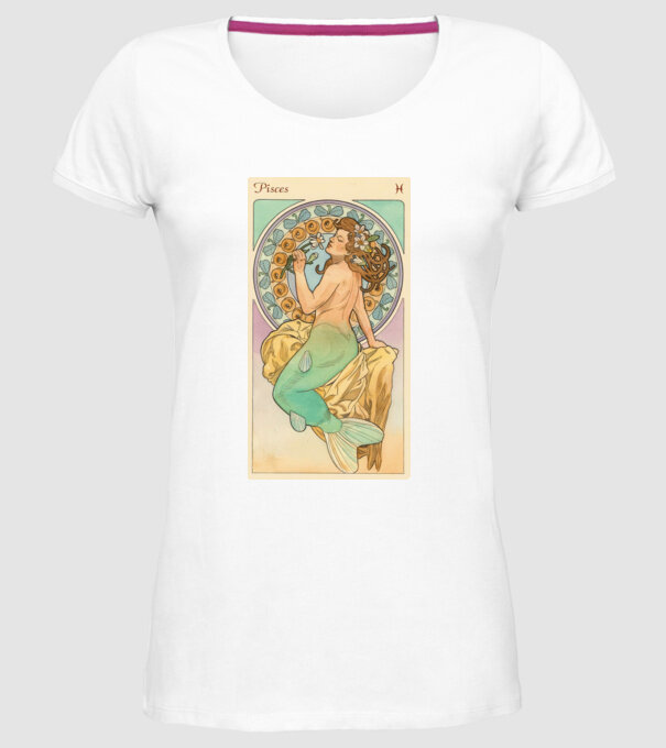 Tarot Horoszkóp HALAK minta fehér pólón