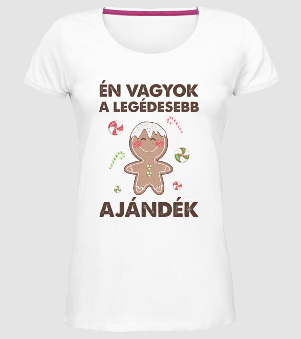 Én vagyok a legédesebb ajándék minta fehér pólón