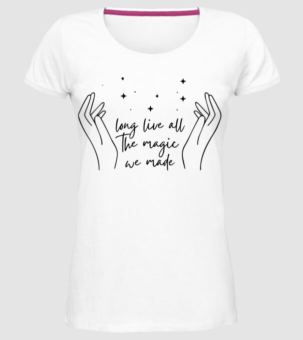 Taylor Swift long live all the magic we made minta fehér pólón
