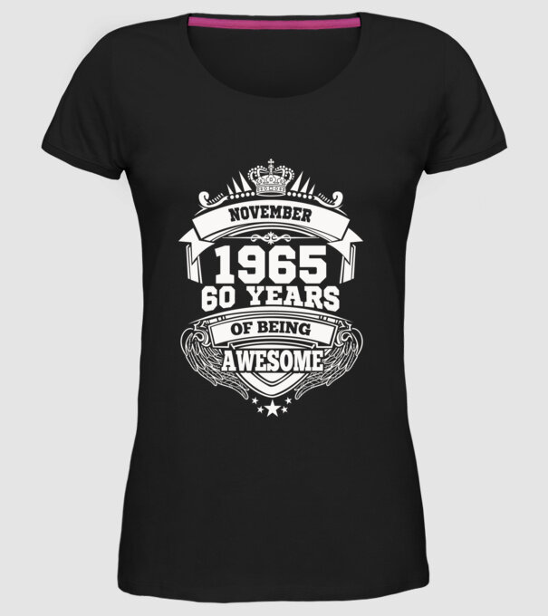 Awesome being of 1965 NOVEMBER minta fekete pólón