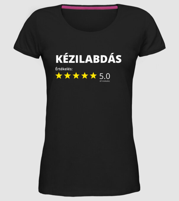 Értékelés 5_KÉZILABDÁS minta fekete pólón
