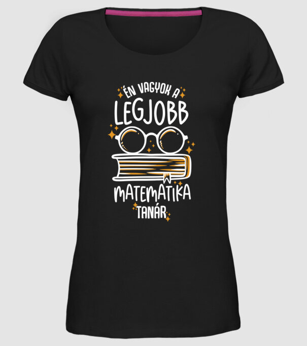 Legjobb lght matek tanár minta fekete pólón