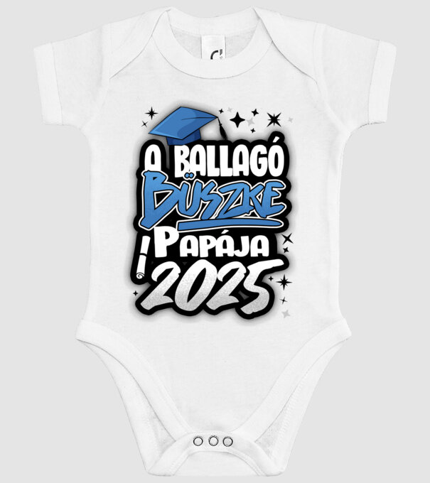 Ballagó büszke papája minta fehér pólón
