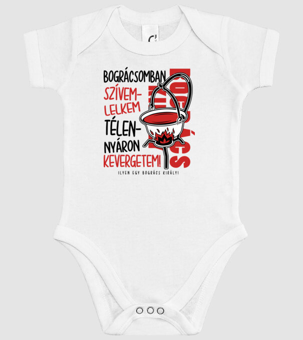 Bográcsomban szívem lelkem minta fehér pólón