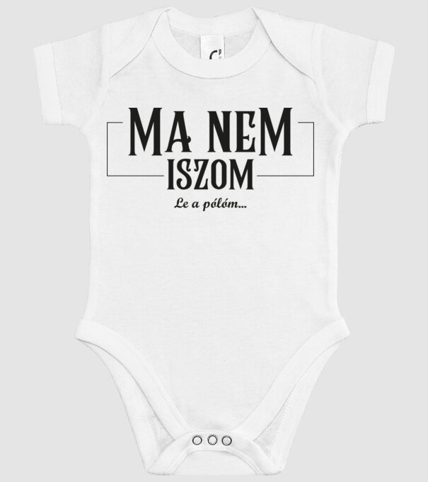 Ma nem iszom le a pólóm feketével minta fehér pólón