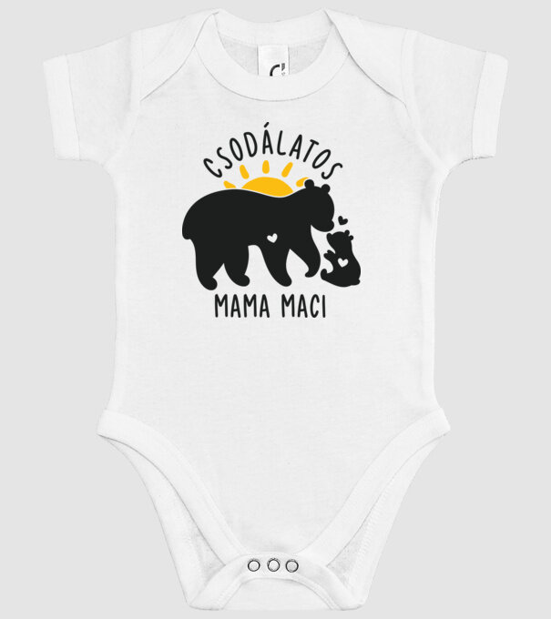Mama maci minta fehér pólón