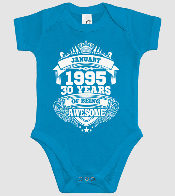 Awesome being of 1995 JANUÁR minta türkiz pólón