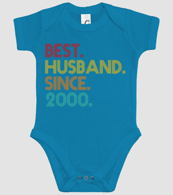 best husband since 2000 retro minta türkiz pólón
