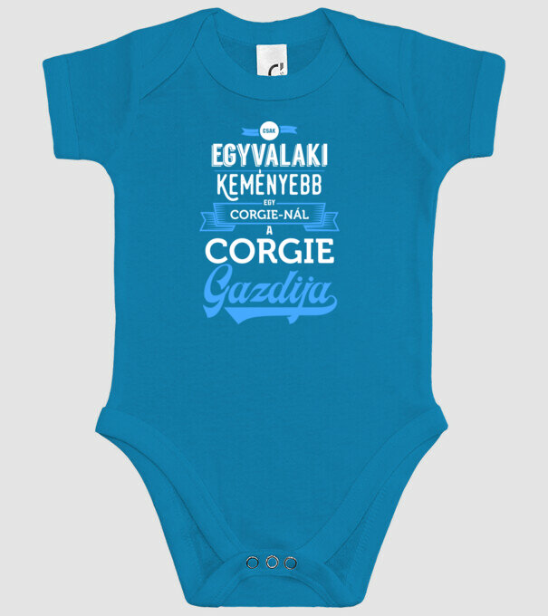 Csak egyvalaki keményebb Corgie minta türkiz pólón