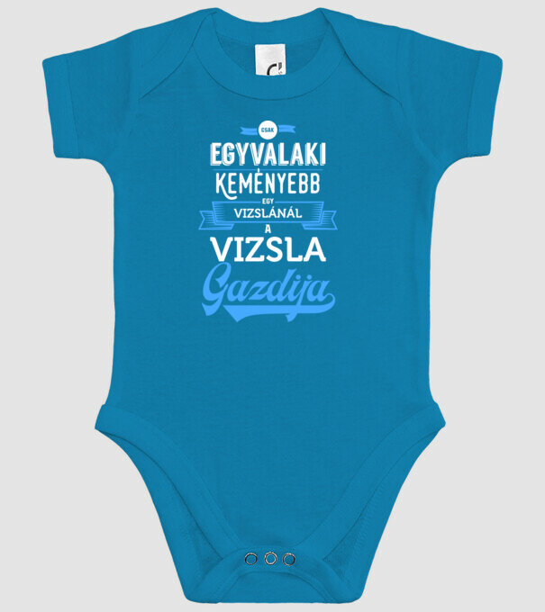 Csak egyvalaki keményebb Vizsla minta türkiz pólón