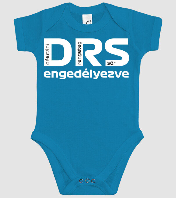 DRS engedélyezve - sör minta türkiz pólón