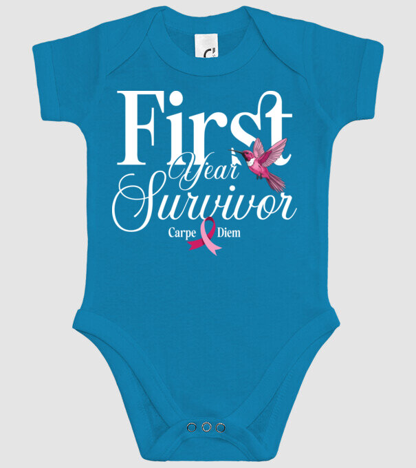 First year survivor minta türkiz pólón