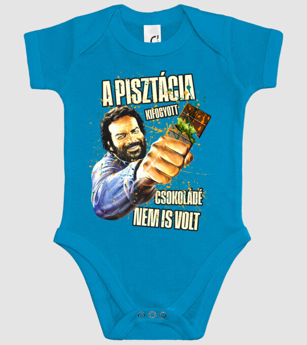 Pisztáciás Dubai Csoki Bud Spencer minta türkiz pólón