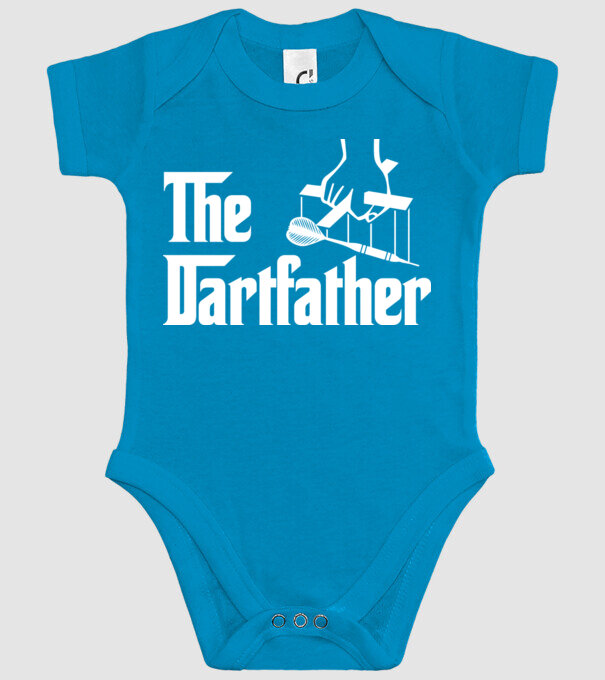 The Dartfather - fehér minta türkiz pólón
