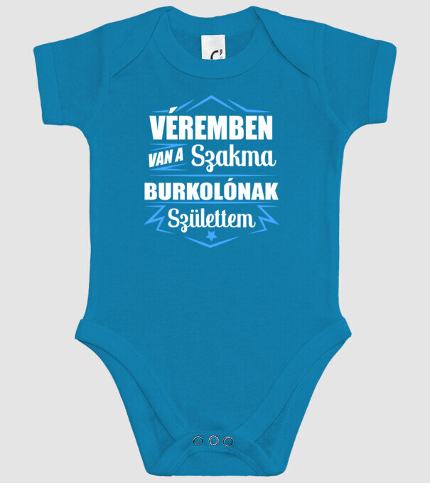 Véremben van a szakma Burkoló minta türkiz pólón