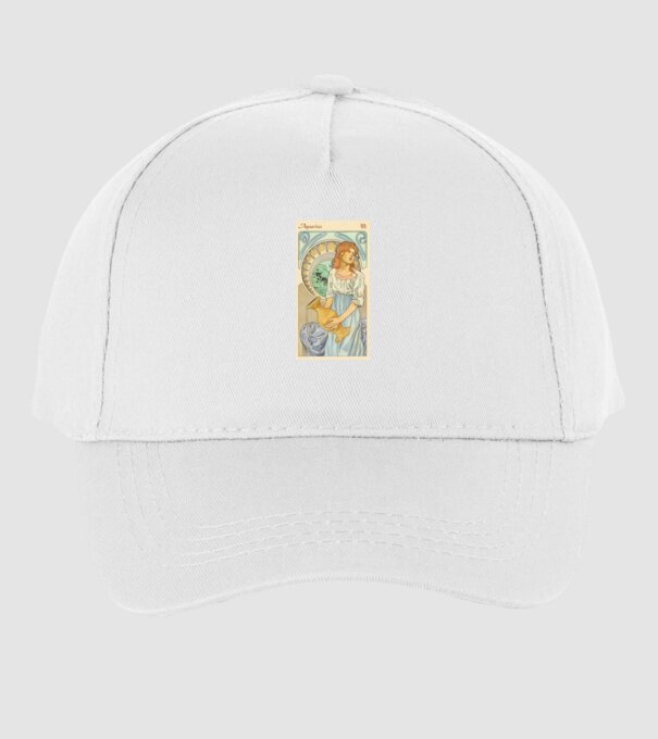 Tarot Horoszkóp VÍZÖNTŐ minta fehér pólón