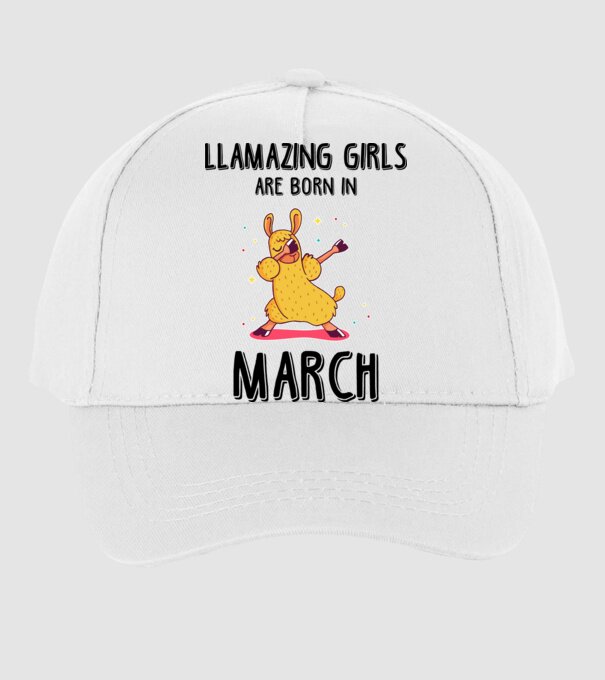 llamazing girls are born in march black minta fehér pólón