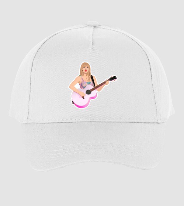 Taylor Swift pink minta fehér pólón