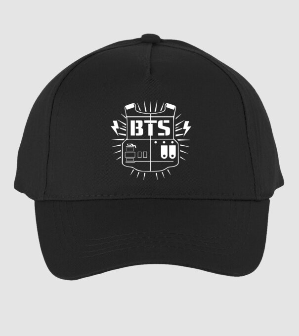 BTS army vest minta fekete pólón