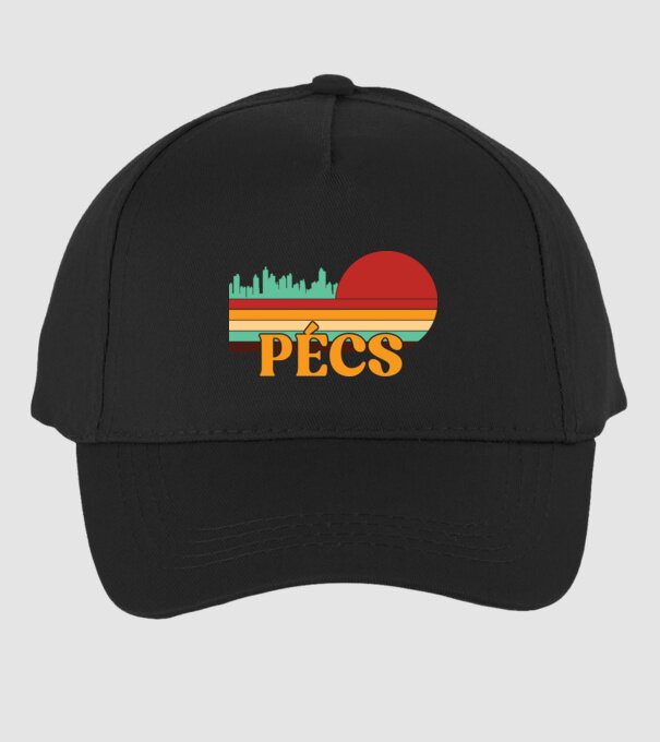 Pécs minta fekete pólón