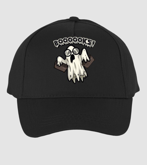 Spooky boookworm minta fekete pólón