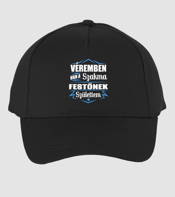 Véremben van a szakma Festő minta fekete pólón
