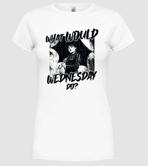  What would Wednesday do minta fehér pólón