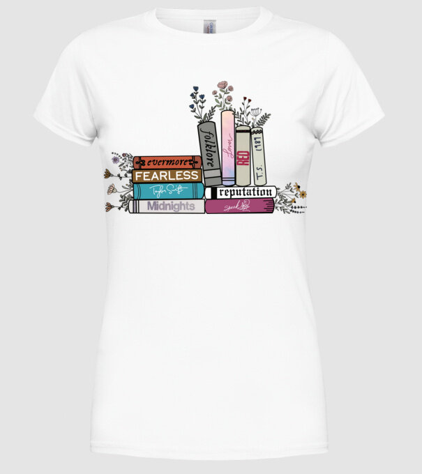 Eras tour books color 2 minta fehér pólón