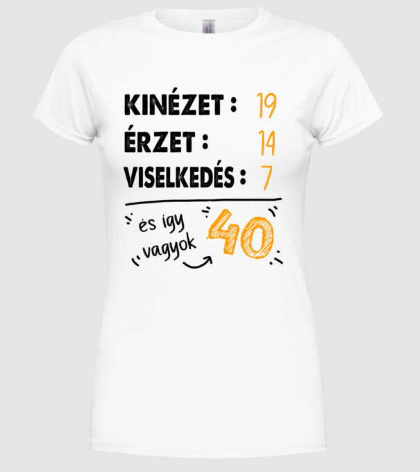 Kinézet, Érzet, Viselkedés 40 - Fehér alap minta fehér pólón