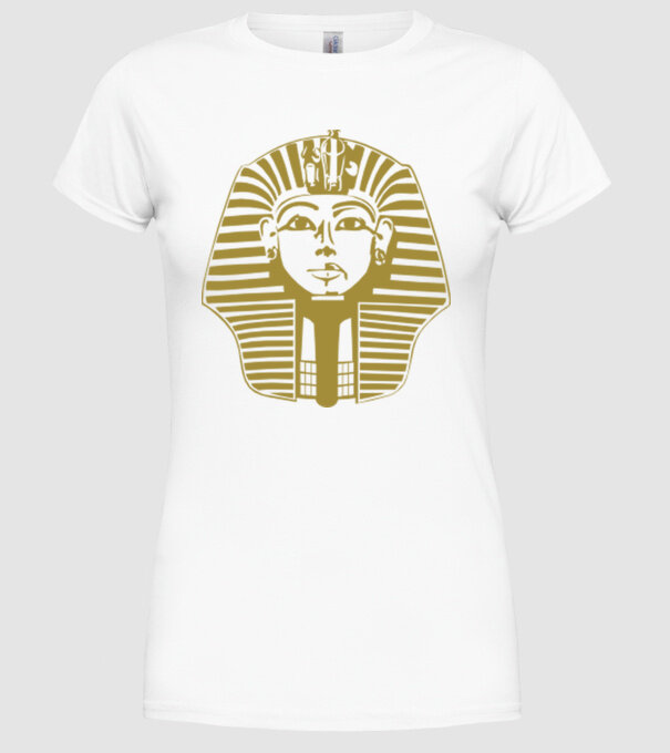 farao minta fehér pólón