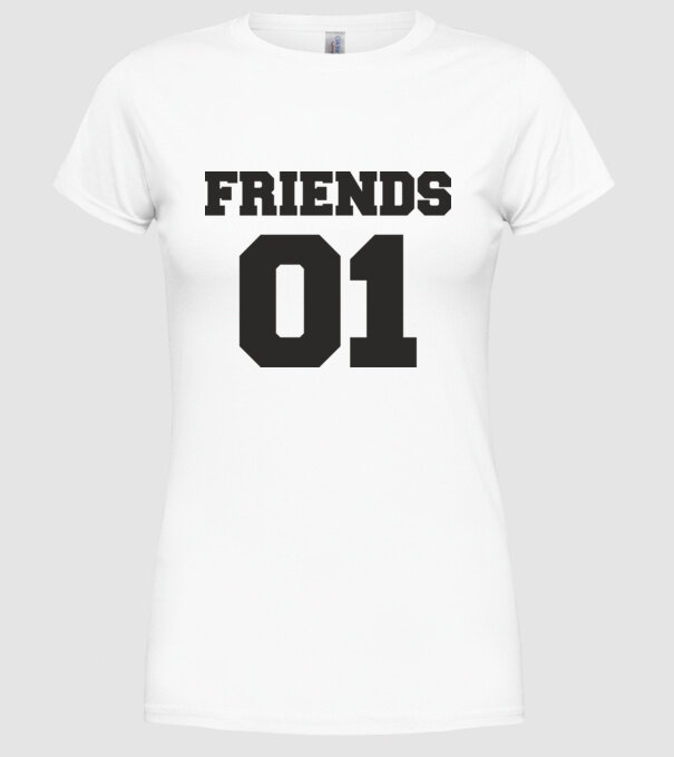 Friends 01 minta fehér pólón