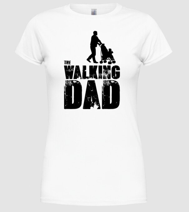 Walking dad minta fehér pólón