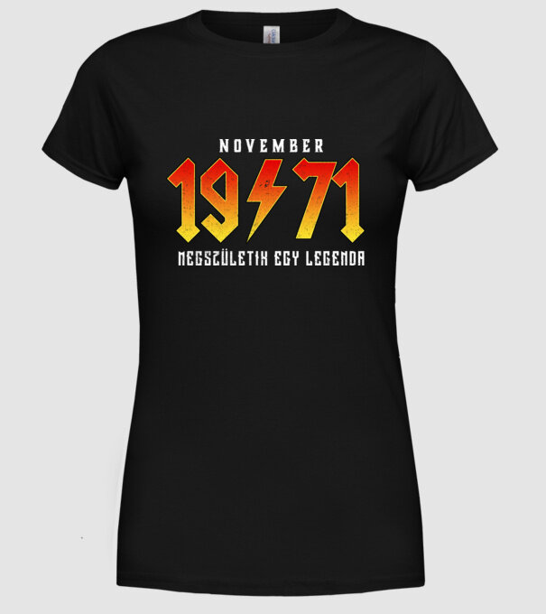 1971 11-NOVEMBER minta fekete pólón
