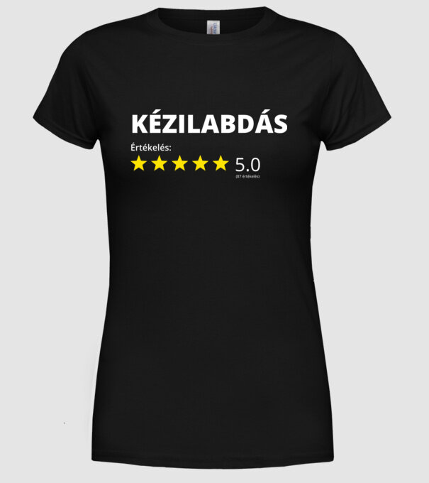 Értékelés 5_KÉZILABDÁS minta fekete pólón