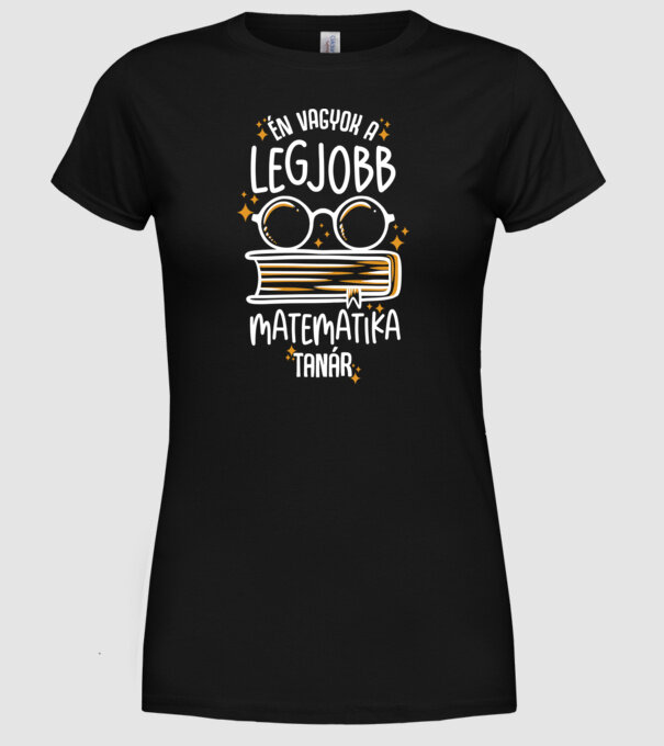 Legjobb lght matek tanár minta fekete pólón