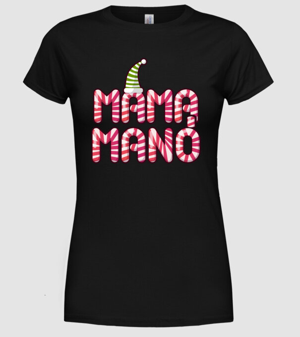 Mama Manó minta fekete pólón