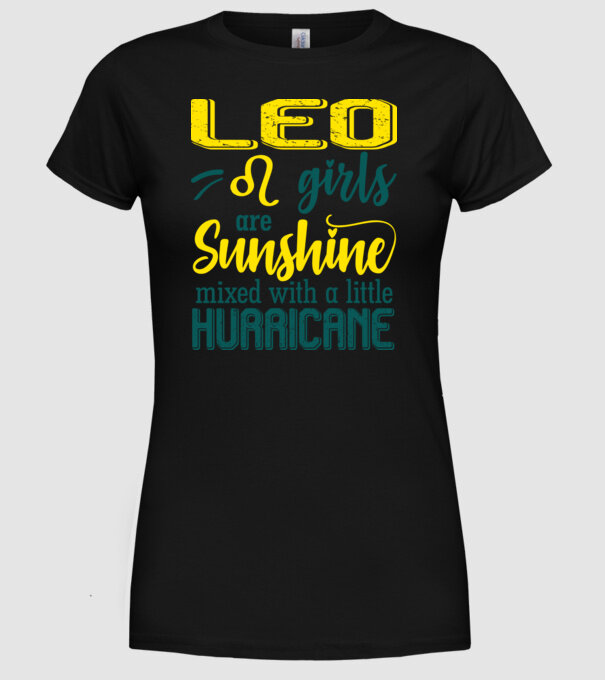 Sunshine with Hurricane LEO minta fekete pólón