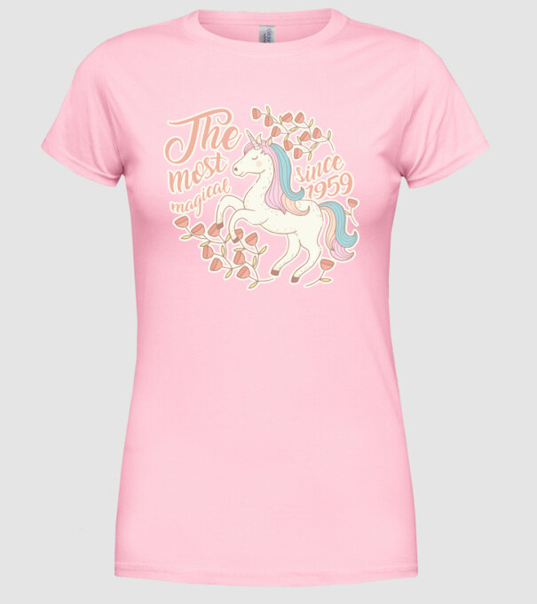 The most magical unicorn 1959 minta világos rózsaszín pólón