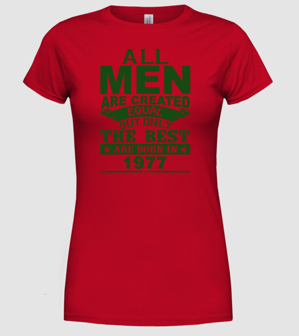 All men are created - 1977 minta piros pólón