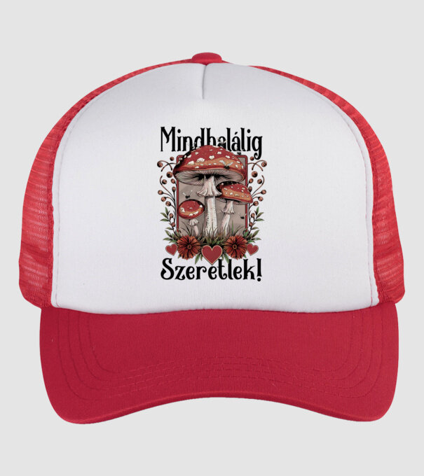 mindhalálig galóca - fehérre minta fehér/piros pólón