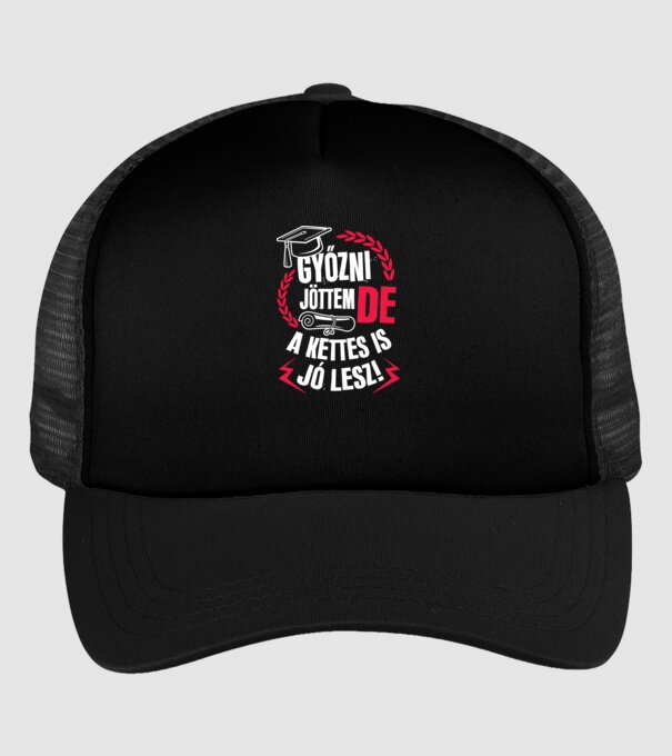 Győzni jöttem de a kettes is jó lesz minta fekete pólón