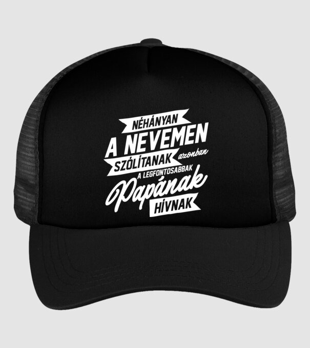 Néhányan a nevemen papa lght minta fekete pólón
