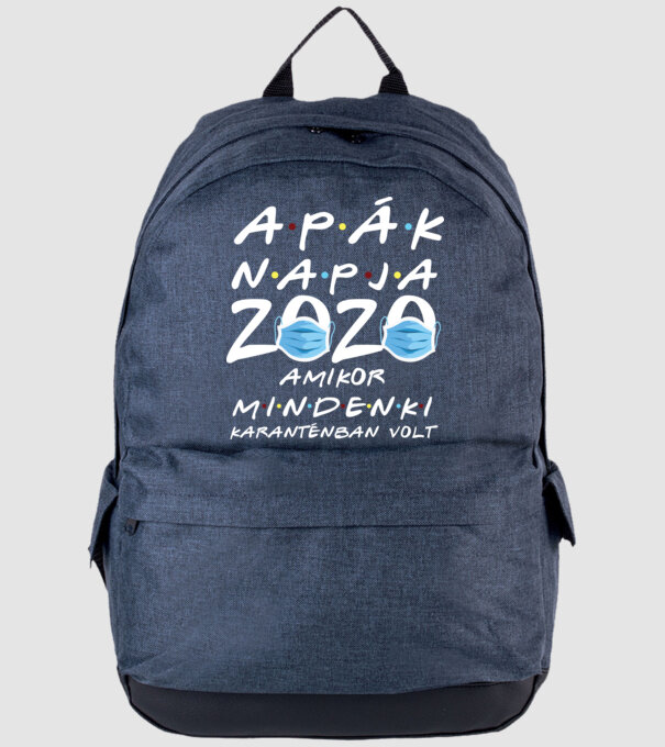 Apák Napja Karantén  minta farmerkék pólón