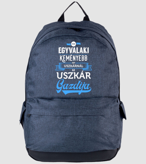 Csak egyvalaki keményebb Uszkár minta farmerkék pólón